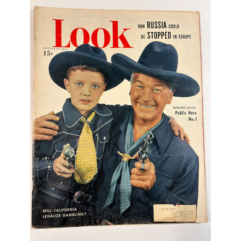 LOOK Magazine Aug 29 1950 Hopalong Cassidy Western Cold War Russia Europe